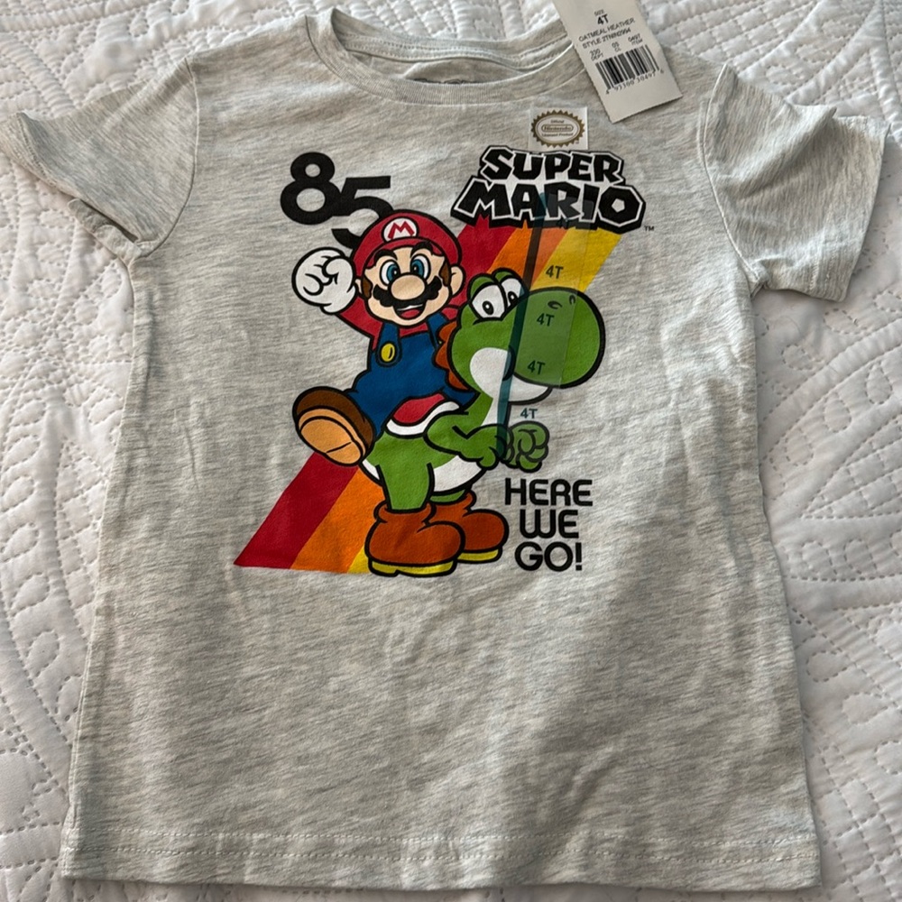 Super Mario TShirt size 4T never worn with tags